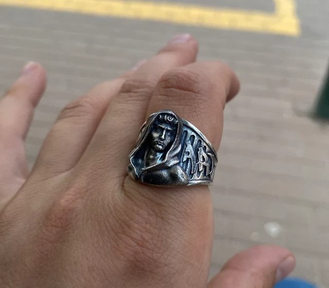 Introducing our stunning Sterling Silver Ring - Modern Head of David, a contemporary interpretation of the iconic symbol from history. (etsy image id: 4975387833)