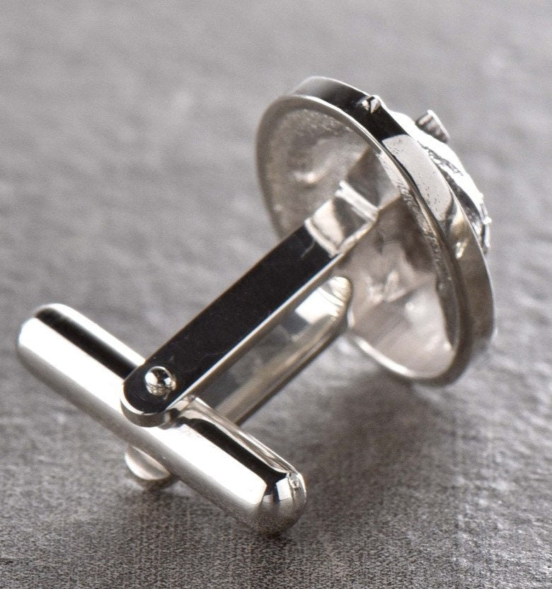 Sterling Silver Warrior Cufflinks: Handmade Medieval Knight Jewelry (etsy image id: 7197912748)