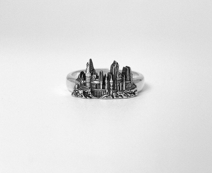 Magic Castle Sterling Silver Ring: Architect Fantasy Jewelry (etsy image id: 5048503328)
