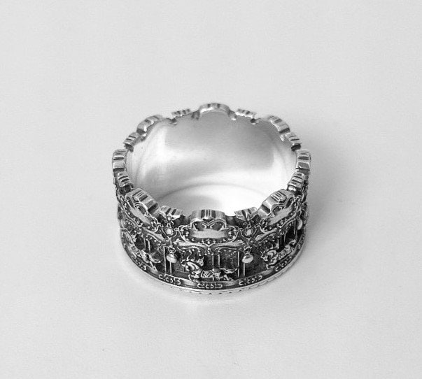 Sterling Silver Carousel Ring: Handmade Memory Jewelry (etsy image id: 5583929803)