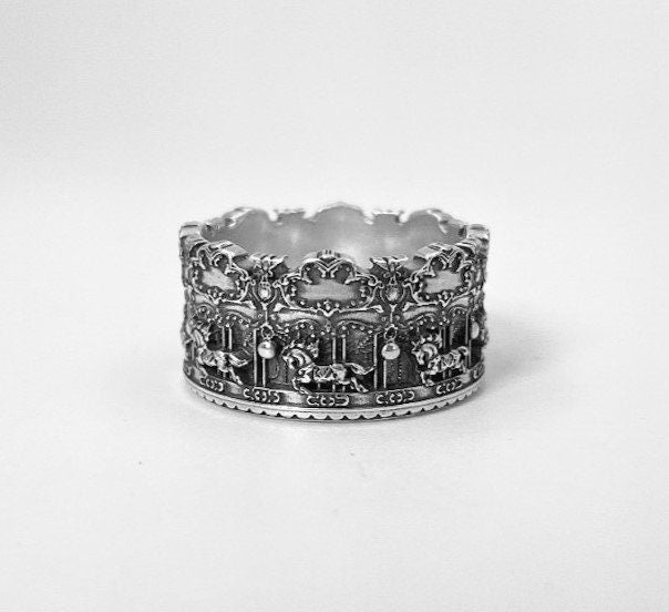 Sterling Silver Carousel Ring: Handmade Memory Jewelry (etsy image id: 5583929803)
