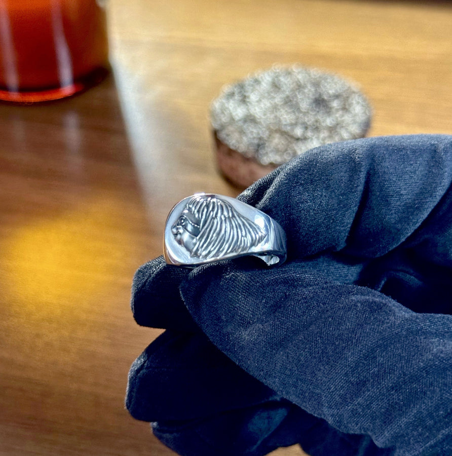 Sterling Silver Sloth Signet Ring: Handcrafted Animal Jewelry (etsy image id: 5634744453)