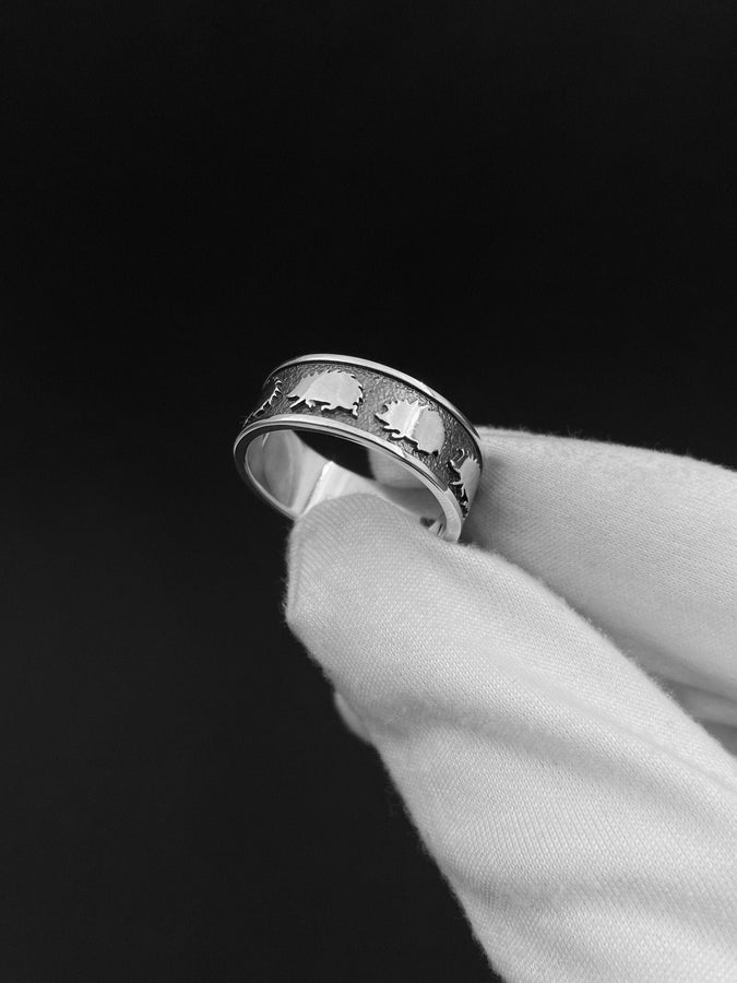 Sterling Silver Hedgehog Ring, Hedgehog Jewelry (etsy image id: 5589308860)
