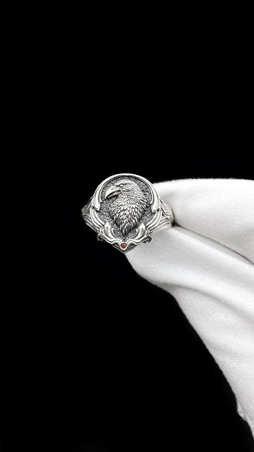 Oxidized Sterling Silver Raven Ring: Gothic Norse Bird Totem (etsy image id: 5544837350)