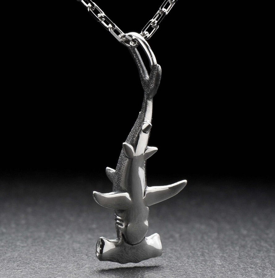 shark silver pendant	tooth necklace	Hammerhead Shark	animal pendant	animal jewelry	silver pendant	Silver necklace (etsy image id: 7181038828)