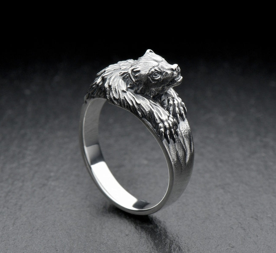 Handmade Sterling Silver Wolverine Ring: Animal Jewelry (etsy image id: 7396934619)