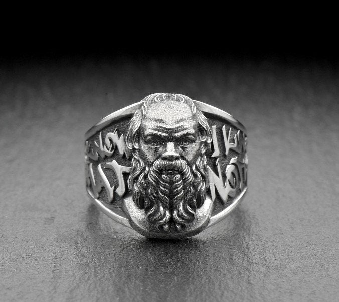 silver ring	Silver	philosophy ring	ancient greece	philosopher	silver jewelry	sterling silver	handmade jewelry	gift for her	sterling silver ring	philosophy	greek philosopher	ancient greek (etsy image id: 4660175522)