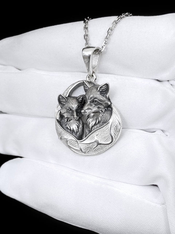 Sterling Silver Fox Pendant: Whimsical Animal Necklace (etsy image id: 5554810366)