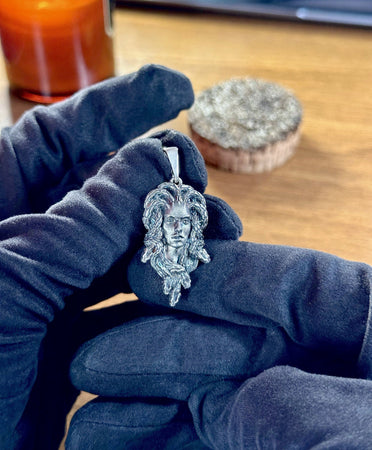 Sterling Silver Medusa Necklace: Handmade Gorgon Pendant, Ancient Greece Jewelry (etsy image id: 5634715683)