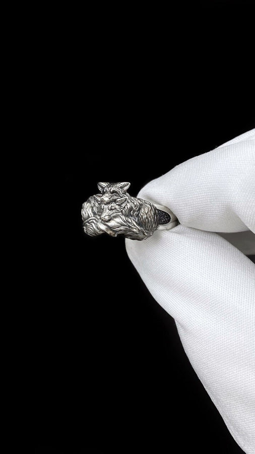 Sterling Silver Fox Cubs Ring: Animal Lover's Jewelry (etsy image id: 5589283650)