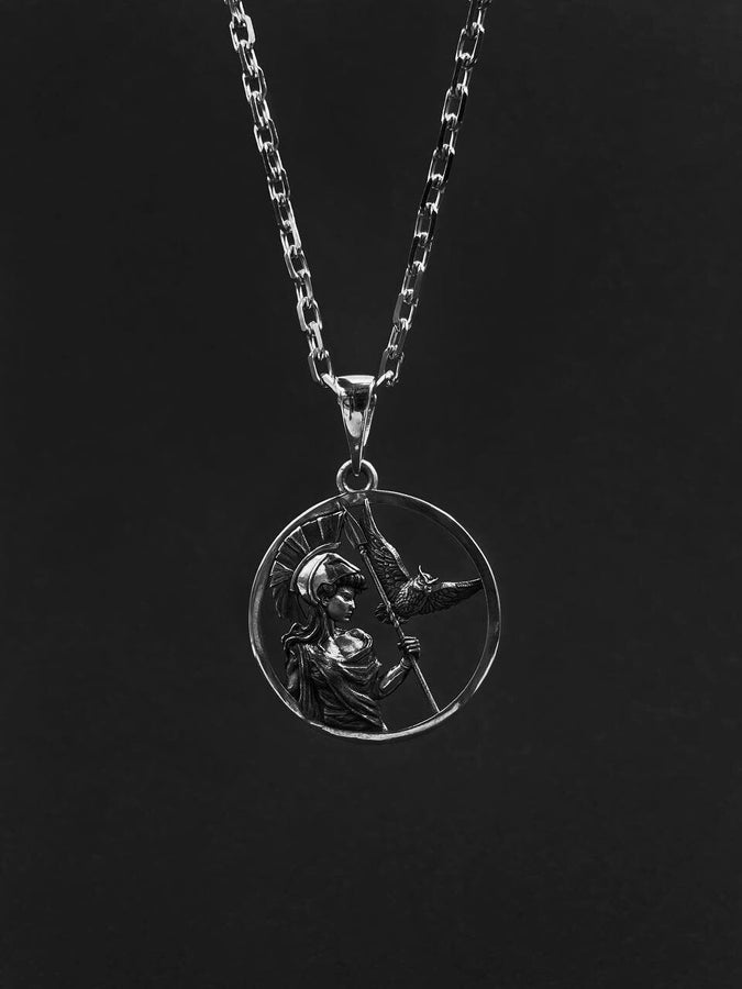 Sterling Silver Athena Pendant: Ancient Greek Goddess Necklace (etsy image id: 5709007787)