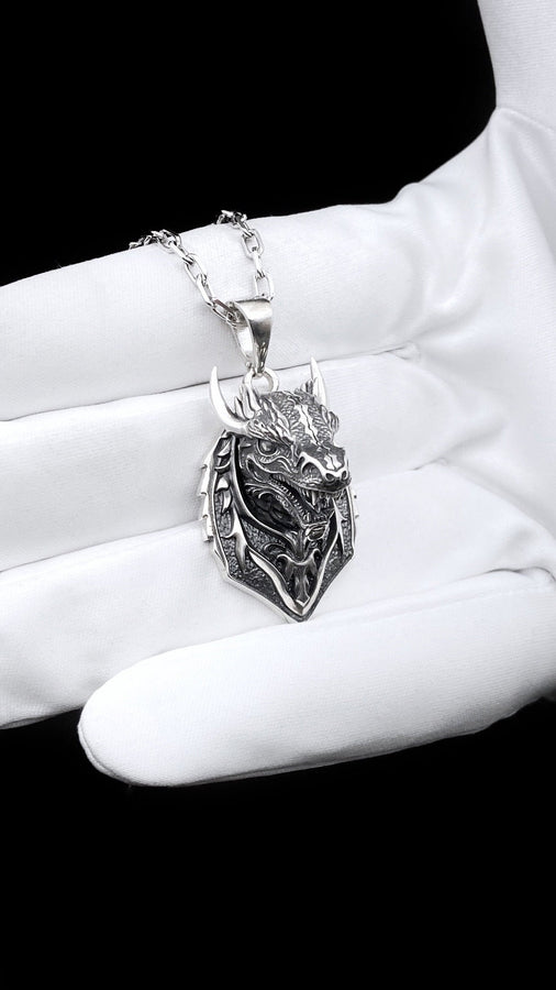 Whether you're looking for a bold statement piece or a subtle addition to your everyday look, this dragon pendant is versatile enough to suit any occasion. (etsy image id: 4804565064)