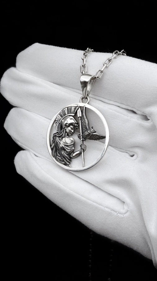 Sterling Silver Athena Pendant: Ancient Greek Goddess Necklace (etsy image id: 5709007787)