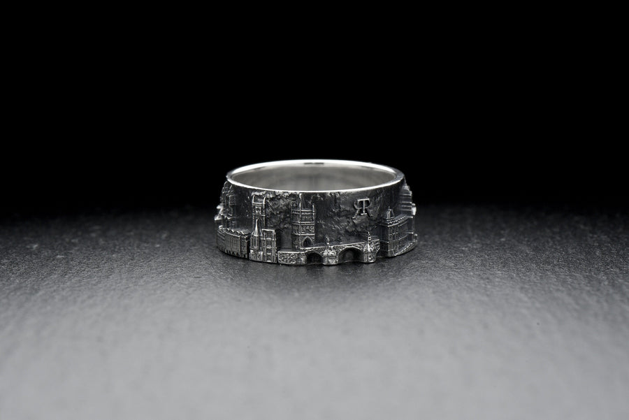 Prague is a city of beautiful landmarks. This ring features the iconic Prague castle, which is the centerpiece of the city and an important symbol. (etsy image id: 7336739032)