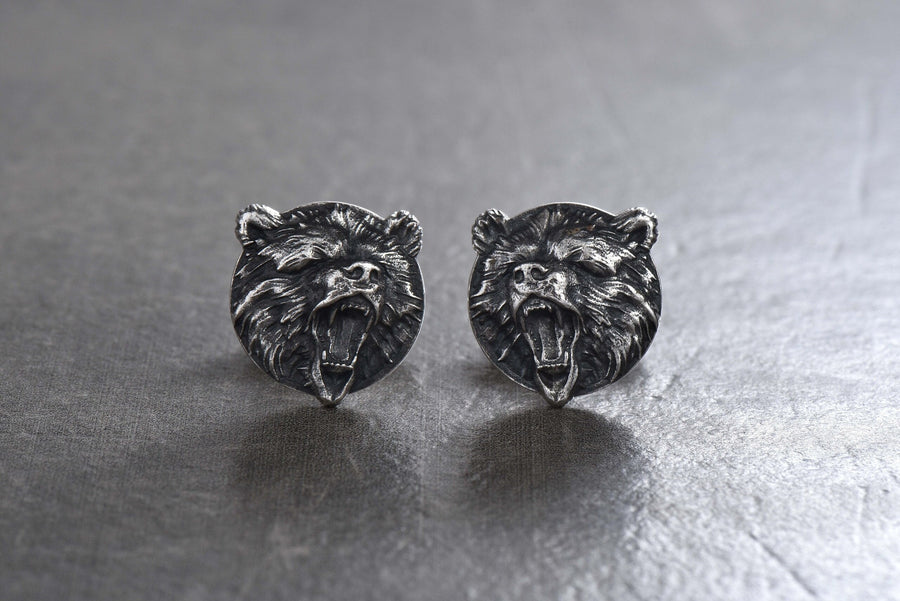 Elevate your style with these handcrafted sterling silver bear cufflinks, designed for those who appreciate both timeless elegance and the rugged spirit of wildlife. Each cufflink captures the strength and grace of the bear, a symbol of confidence, courage, and resilience. (etsy image id: 5749302659)