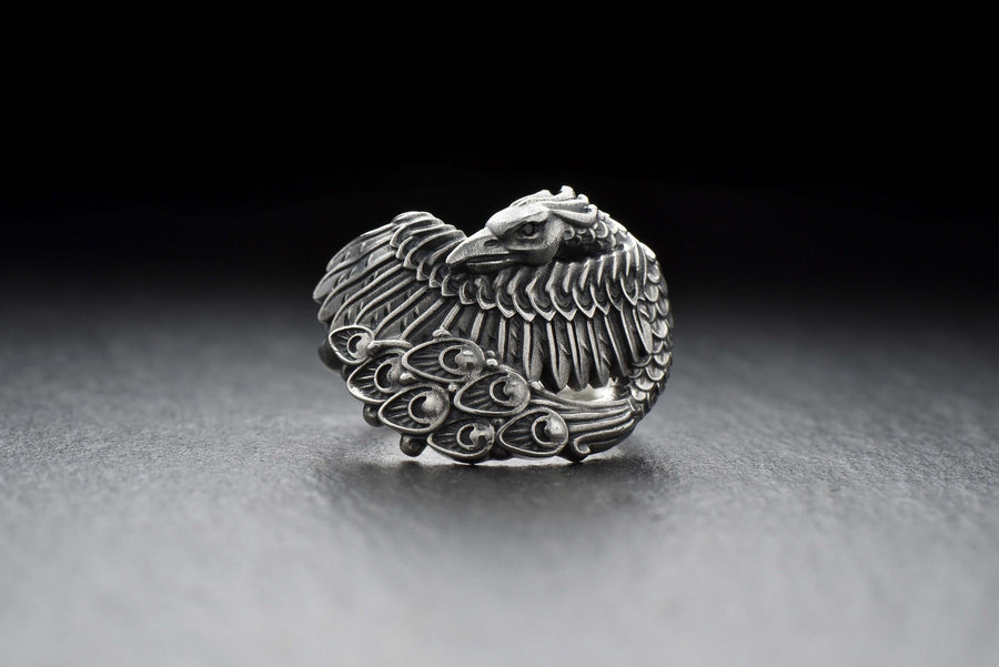 Unlock the mystery of the firebird with our exquisite silver ring. (etsy image id: 7048160123)