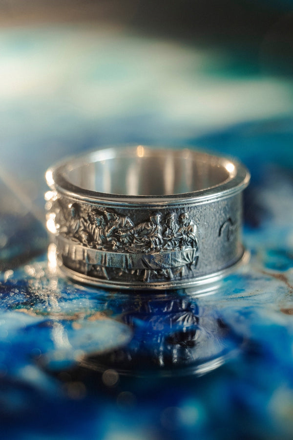 Sterling Silver Last Supper Ring: Da Vinci Renaissance Art (etsy image id: 5819098712)