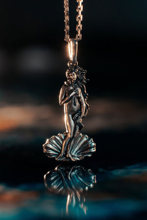 Birth of Venus Sterling Silver Pendant: Renaissance Art Necklace (etsy image id: 5819200246)