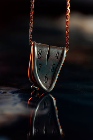 Sterling Silver Salvador Dali 'Persistence of Memory' Pendant - Gothic Art Jewelry (etsy image id: 5819315310)