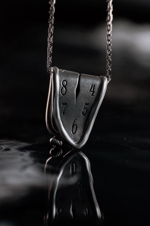 Sterling Silver Salvador Dali 'Persistence of Memory' Pendant - Gothic Art Jewelry (etsy image id: 5961997017)