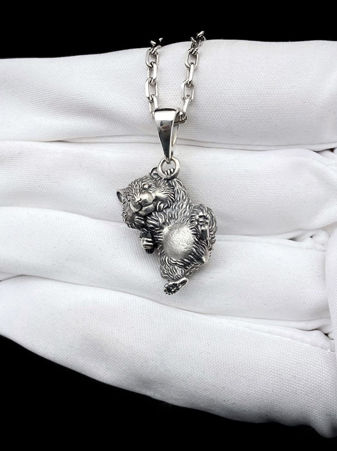 Sterling Silver Hamster Pendant: Handmade Animal Lover Necklace (etsy image id: 7387661173)
