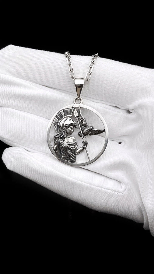 Sterling Silver Athena Pendant: Ancient Greek Goddess Necklace (etsy image id: 5709007787)