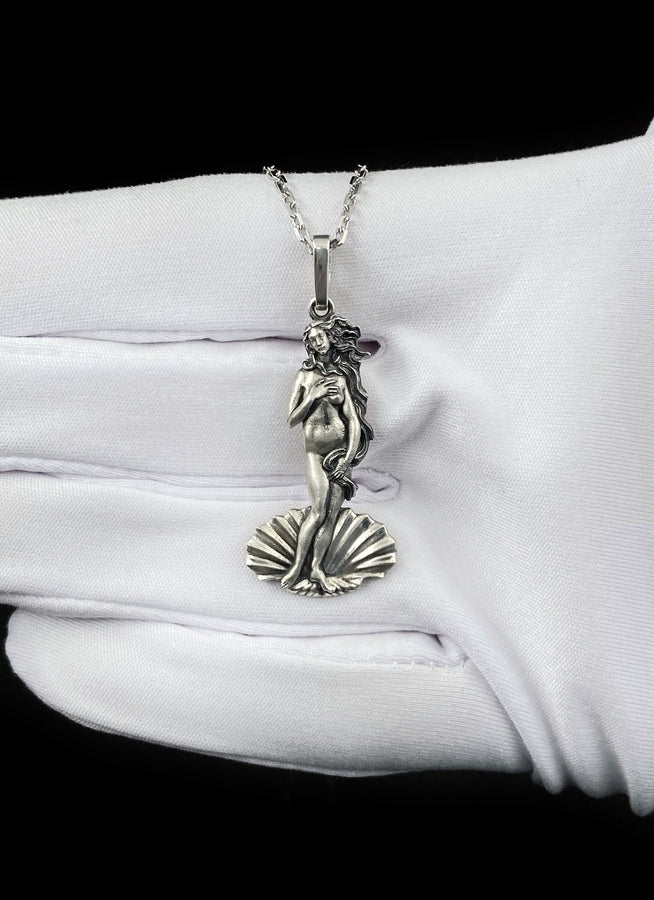 Birth of Venus Sterling Silver Pendant: Renaissance Art Necklace (etsy image id: 5819200246)