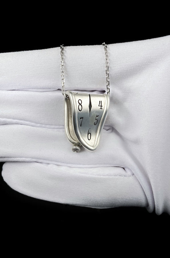 Sterling Silver Salvador Dali 'Persistence of Memory' Pendant - Gothic Art Jewelry (etsy image id: 5961997017)