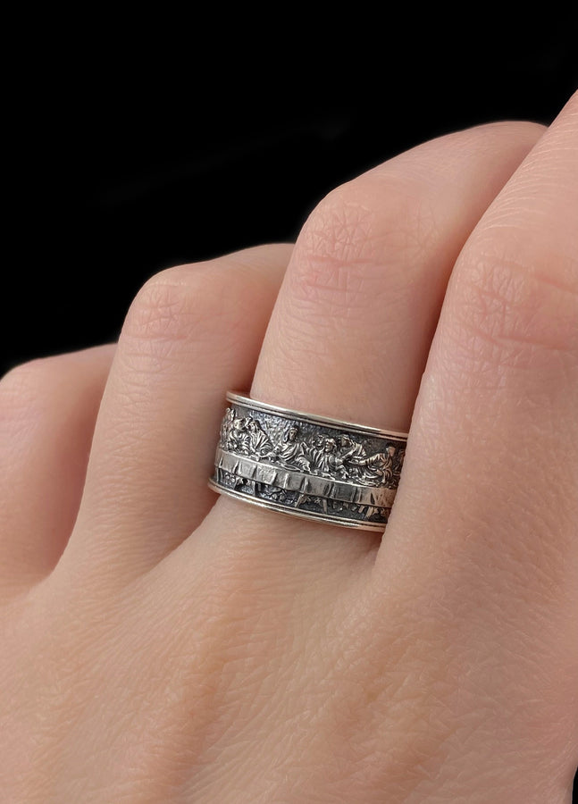 Sterling Silver Last Supper Ring: Da Vinci Renaissance Art (etsy image id: 5819098712)