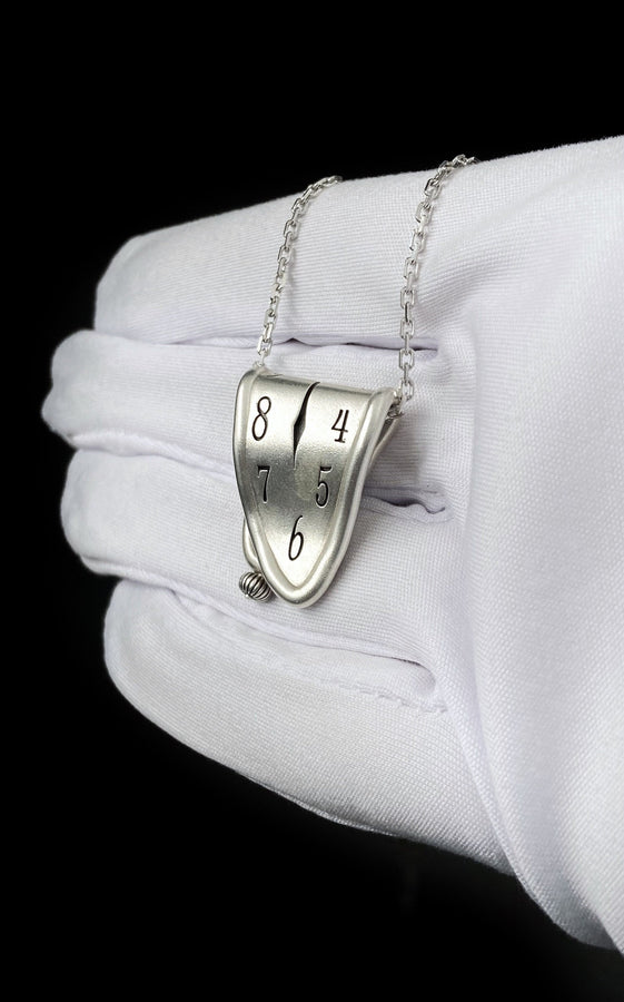 Sterling Silver Salvador Dali 'Persistence of Memory' Pendant - Gothic Art Jewelry (etsy image id: 5961997017)