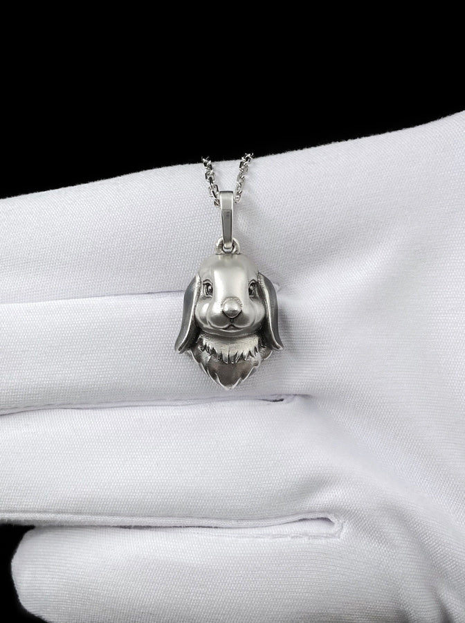Add a touch of whimsy to your jewelry collection with our adorable Sterling Silver Bunny Pendant! Crafted with precision and attention to detail, this charming pendant features a delightful bunny motif that will capture the hearts of animal lovers and fashion enthusiasts alike. (etsy image id: 7397436045)