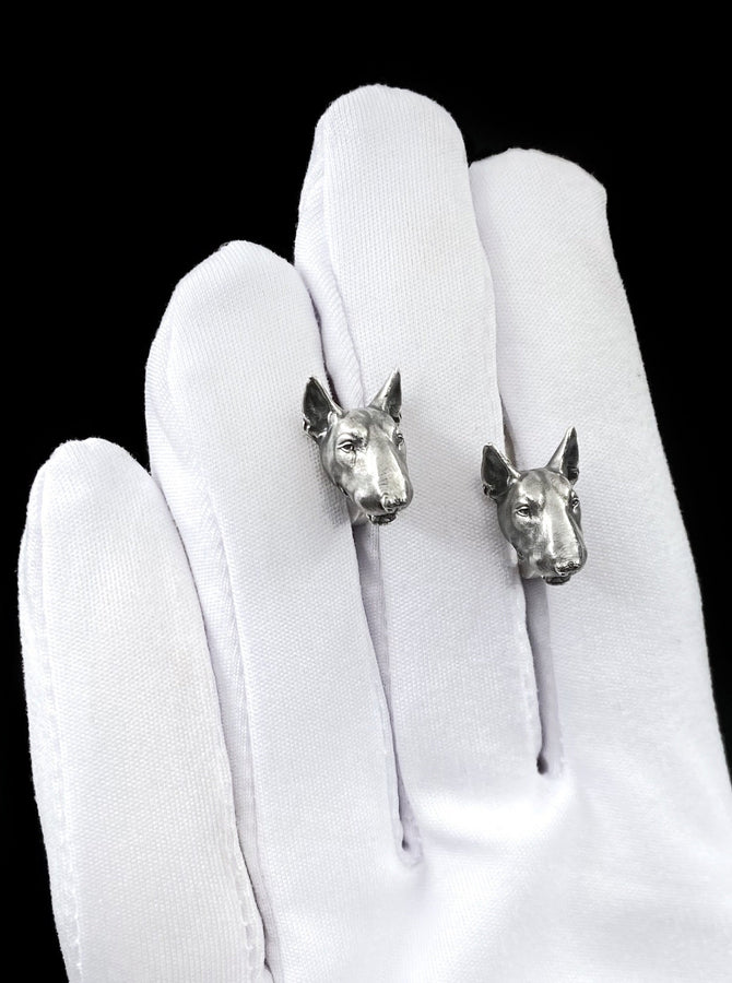 Bull Terrier Silver Earrings – Sterling Dog Head Jewelry | Bold Elegance for Loyal Souls (etsy image id: 5986587210)