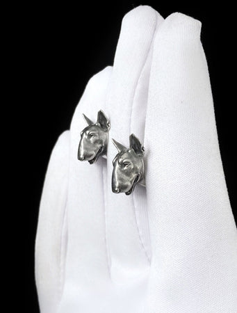 Bull Terrier Silver Earrings – Sterling Dog Head Jewelry | Bold Elegance for Loyal Souls (etsy image id: 5986587210)