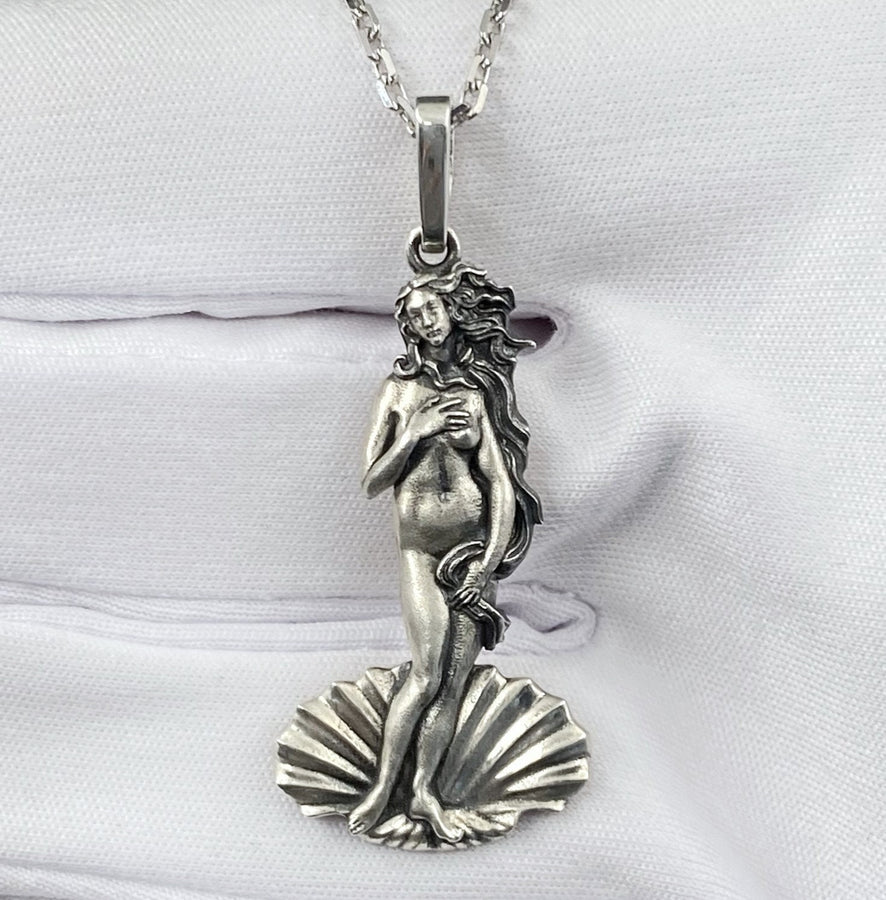 Birth of Venus Sterling Silver Pendant: Renaissance Art Necklace (etsy image id: 5819200246)