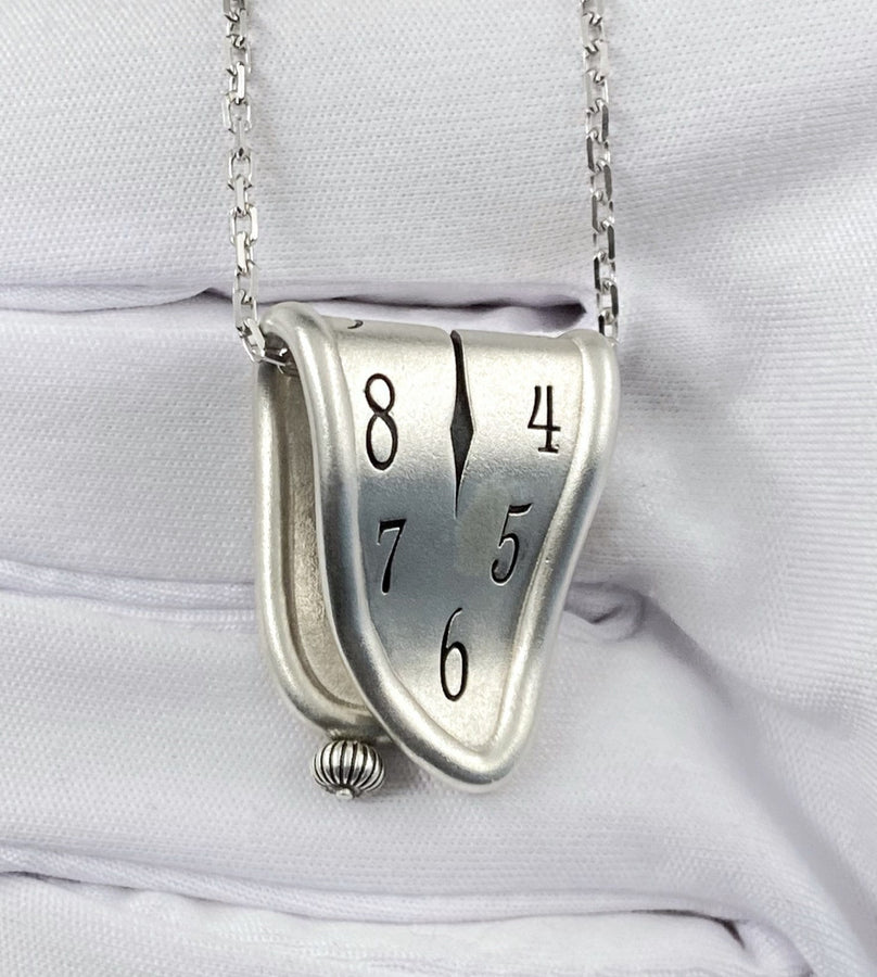 Sterling Silver Salvador Dali 'Persistence of Memory' Pendant - Gothic Art Jewelry (etsy image id: 5961997017)