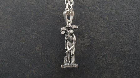 Sterling Silver Discus Pendant: Ancient Greece Athlete Necklace (etsy image id: 6025698492)