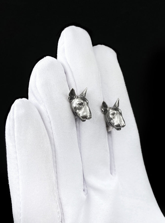 Bull Terrier Silver Earrings – Sterling Dog Head Jewelry | Bold Elegance for Loyal Souls (etsy image id: 5986587210)