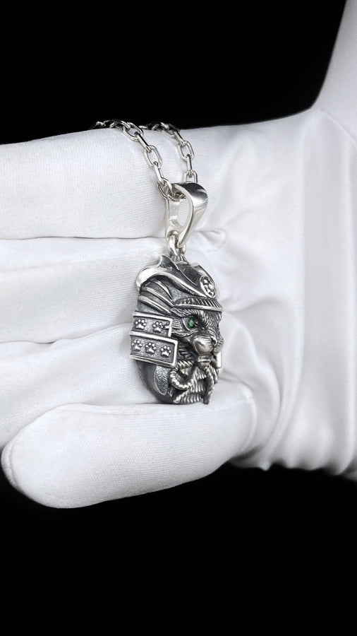 This one-of-a-kind necklace is very well made from sterling silver and will be an awesome addition to your jewelry collection. Mew-kiyaa! (etsy image id: 4227474904)