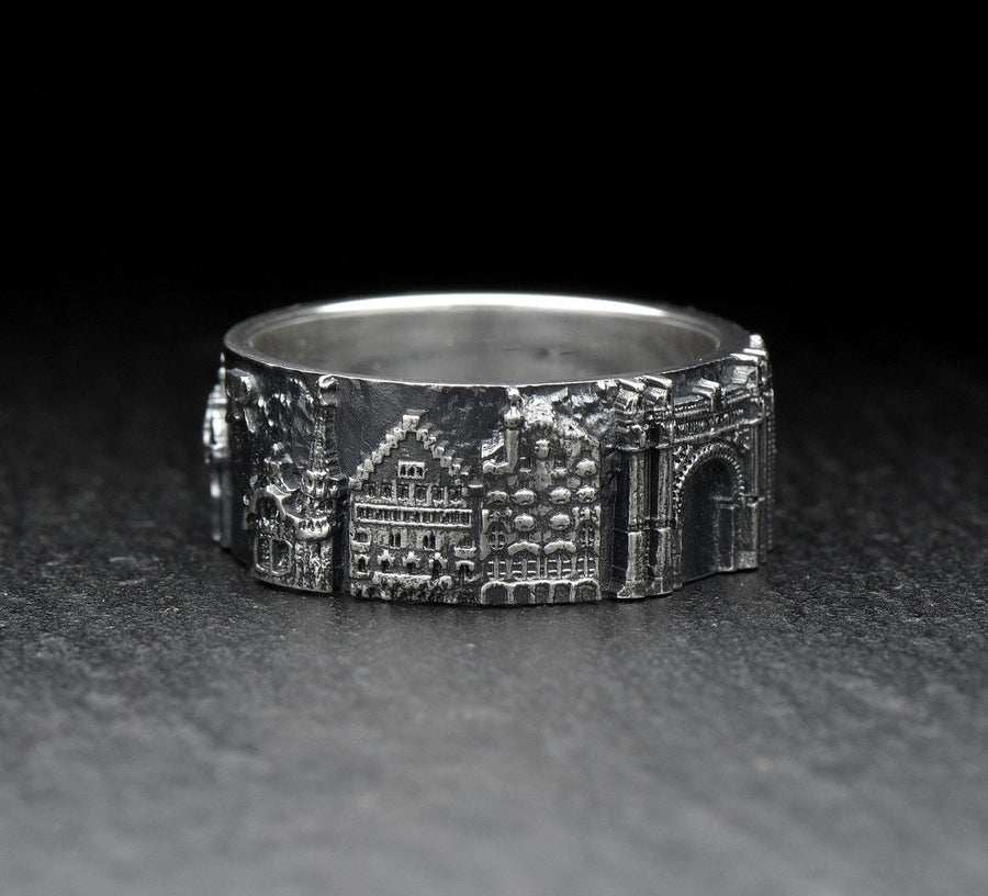 men jewelry	silver ring	Barcelona cityscape	Barcelona ring	Vintage Barcelona	Sagrada Familia	Barcelona-Ring	Bague Barcelone	Spain souvenir	Barcelona souvenir	barcelona	cityscape ring	Shekhtwoman (etsy image id: 7309911489)