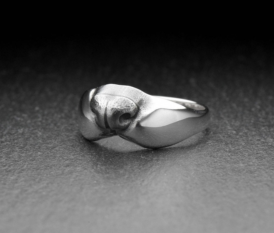 Handmade Sterling Silver Ferret Nose Ring, Minimalist Animal Jewelry, Unique Pet Lover Gift, Unisex Silver Ring, Modern Animal Ring (etsy image id: 6052315682)