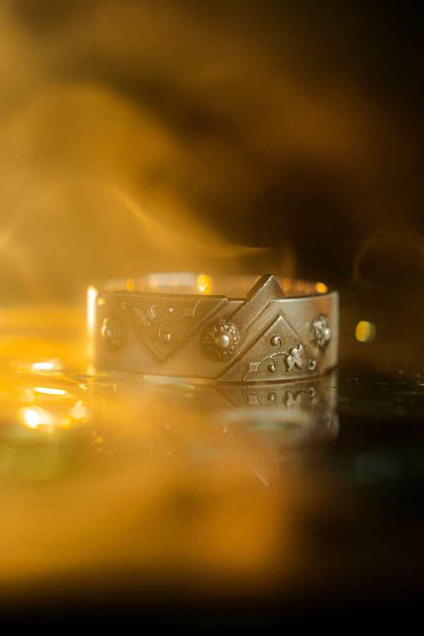 Handmade Oxidized Sterling Silver Gothic Ring: Medieval Jewelry