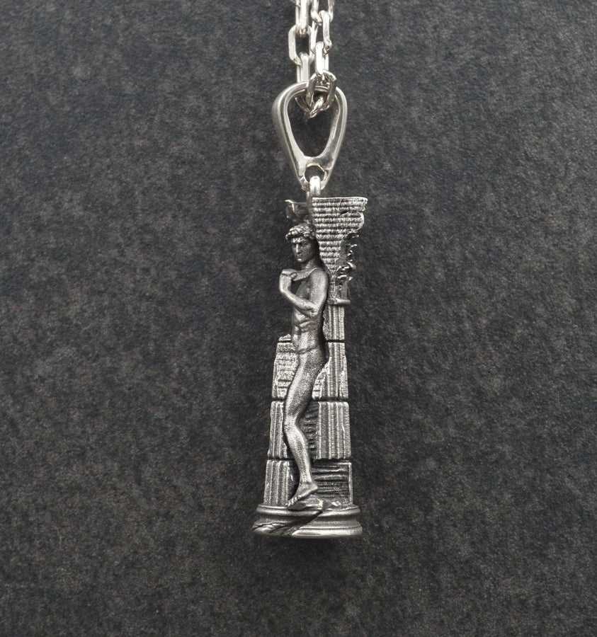 Sterling Silver David Pendant: Ancient Greek Corinthian Necklace (etsy image id: 6025691840)