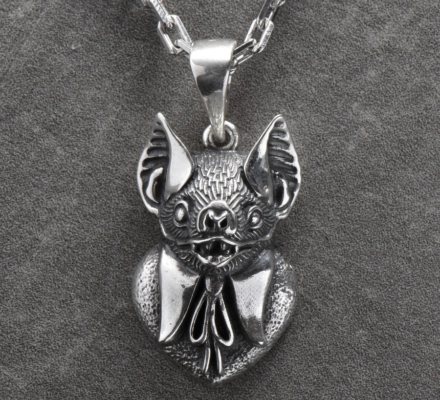 Sterling Silver Gentleman Bat Necklace: Gothic Animal Pendant (etsy image id: 6087171913)
