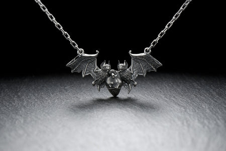Why buy a bat necklace from old stores with boring designs? Be original this season! Our lovely bats are a work of art, we promise you will love the message they send. (etsy image id: 6087312573)