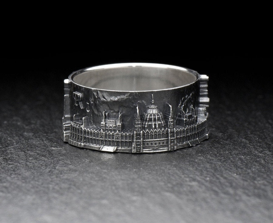 Budapest Cityscape		Statement Rings	Homesick	Skyline Rings	City ring	anniversary gift	ring City (etsy image id: 7335881414)