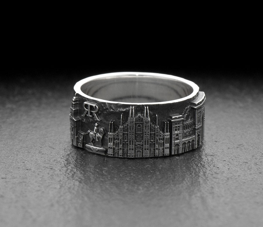 Sterling Silver Milan Cityscape Ring: Handmade Italian Souvenir (etsy image id: 6095723741)