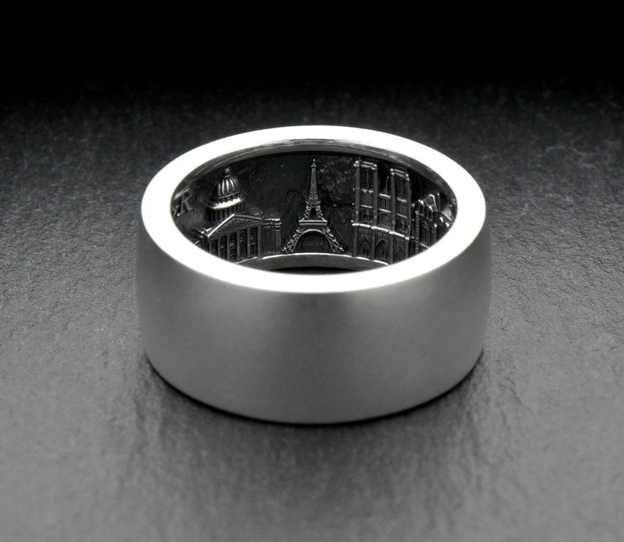 Sterling Silver Paris Cityscape Ring: Secret Compartment Traveler Jewelry (etsy image id: 7261983662)