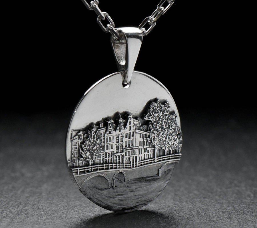 silver pendant	traveller gift	Amsterdam panoram	Amsterdam skyline	classic amsterdam	Holland jewelry	Amsterdamer Ring	bague amsterdam	Holland pendant	amsterdam gift	Amsterdam	Holland	cityscape (etsy image id: 4200701119)