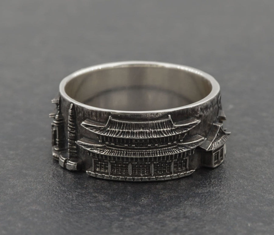 Seoul Cityscape ring, Korean city ring, Travel jewelry, Architecture design, South Korea skyline ring, Sterling silver ring (etsy image id: 4147643358)