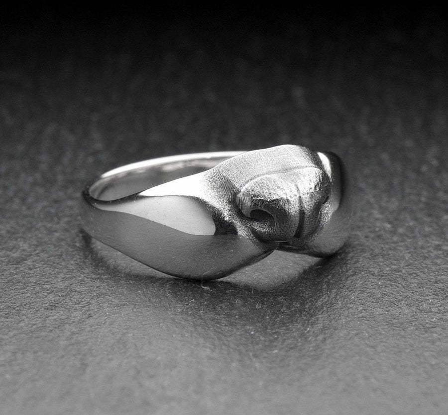 Handmade Sterling Silver Ferret Nose Ring, Minimalist Animal Jewelry, Unique Pet Lover Gift, Unisex Silver Ring, Modern Animal Ring (etsy image id: 6052315682)